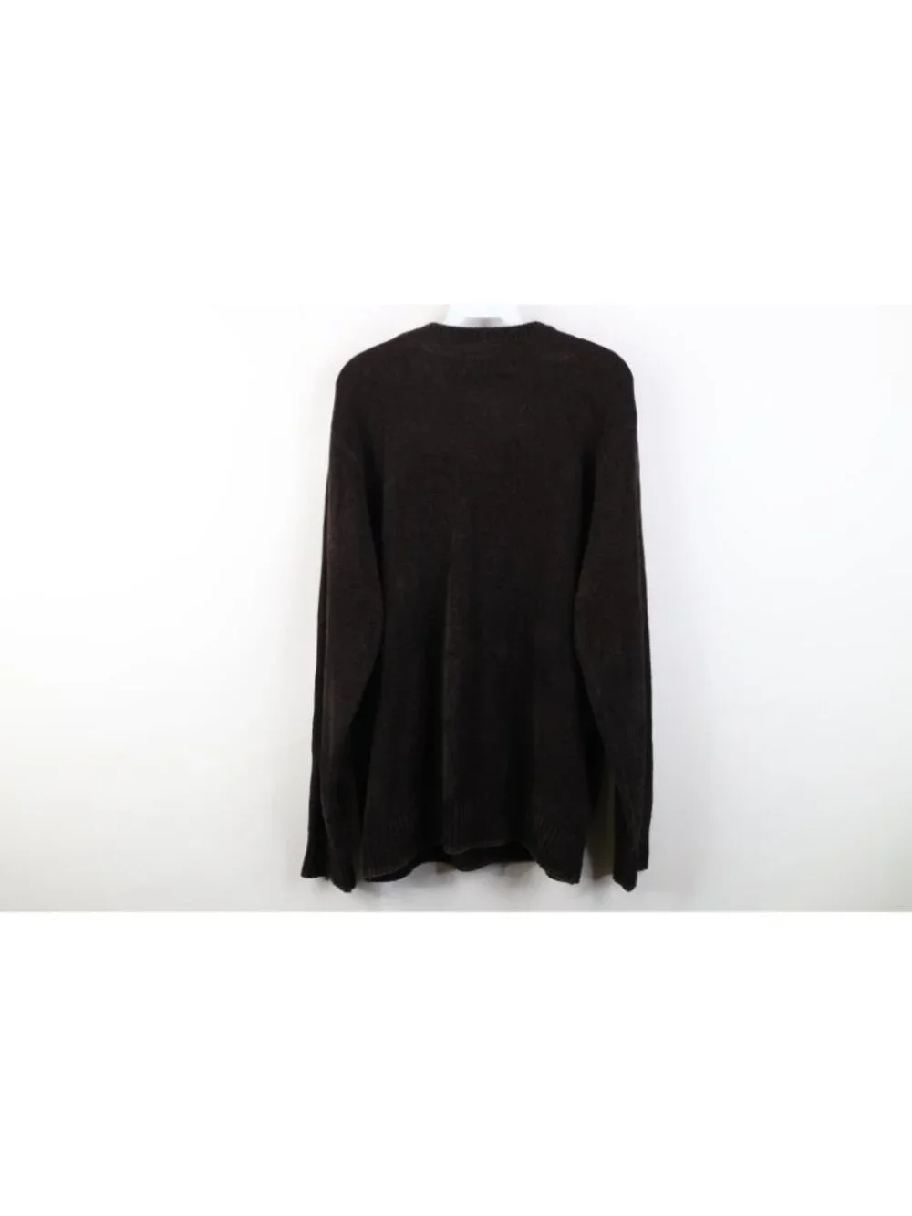 Vintage 90s Streetwear Mens Large Earth Tone Striped Color Block Fleece Sweater